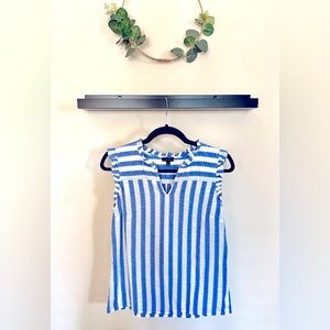 𝐓𝐀𝐋𝐁𝐎𝐓𝐒 | BLUE & WHITE 𝒱ℯ𝓇𝓉𝒾𝒸𝒶𝓁 𝒮𝓉𝓇𝒾𝓅ℯ Sleeveless Top